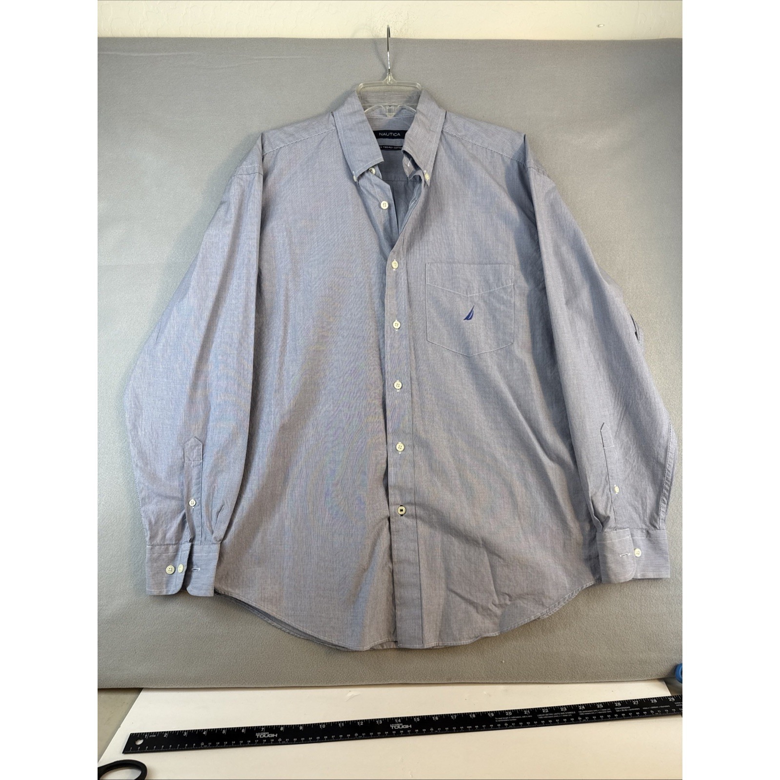 Nautica Men's Button-Down Size Large Dress Shirt Longsleeve